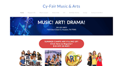 Desktop Screenshot of cyfairmusicandarts.com