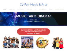 Tablet Screenshot of cyfairmusicandarts.com